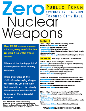 Zero Nuclear Weapons event poster